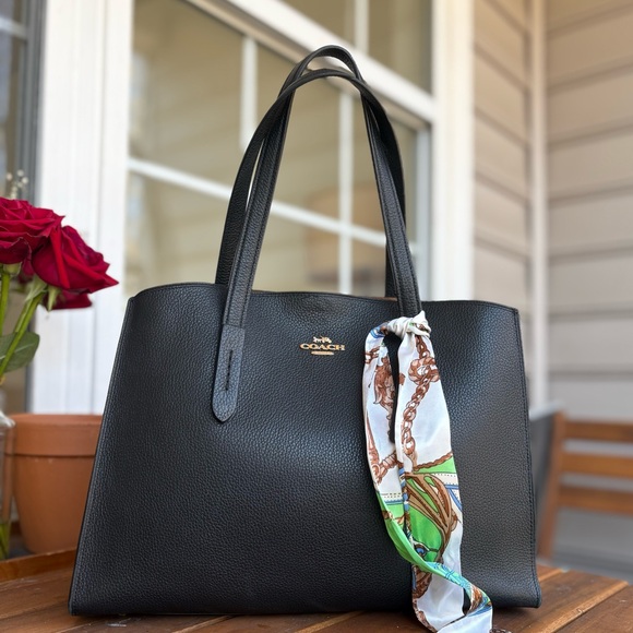 Coach Charlie Carryall Black Pebbled Leather Tote | 25137 | Hangtag | GUC - Picture 2 of 16